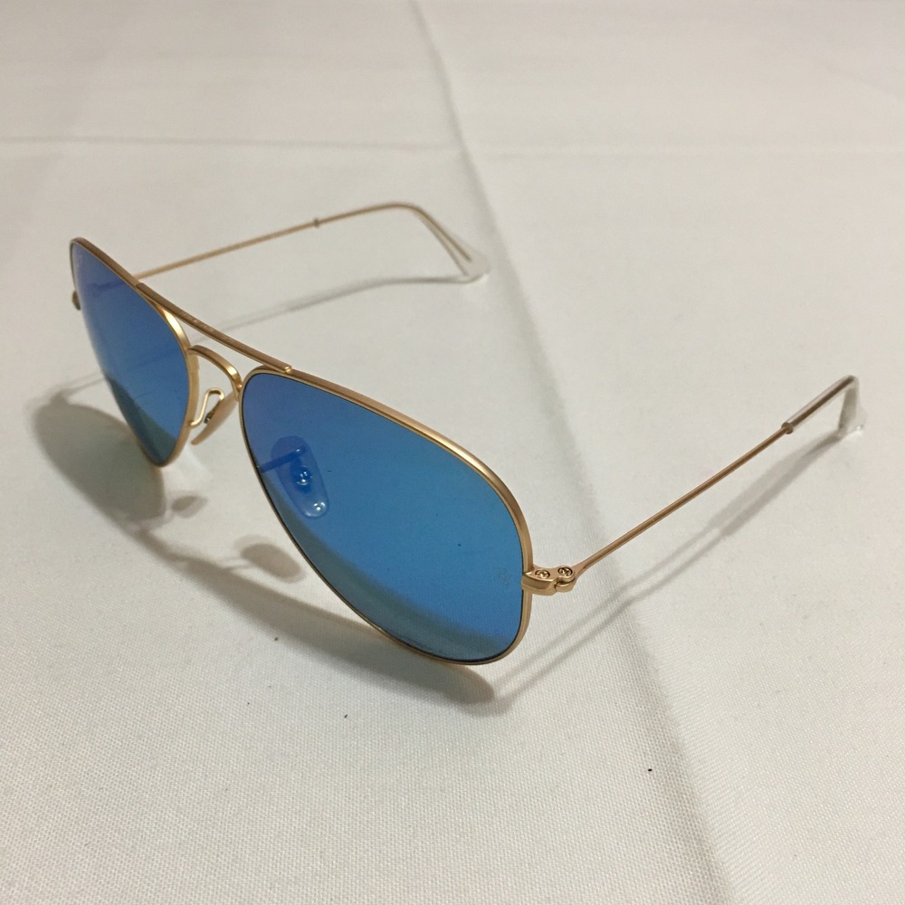 Ray-Ban RB3025 112/4L Aviator Large Metal Sunglasses Gold Blue Frame Only